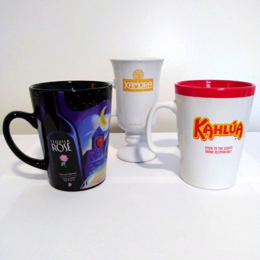 Lot of Vintage Coffee Cups Kahlua Kamora Tequila Rose Coffee Mug